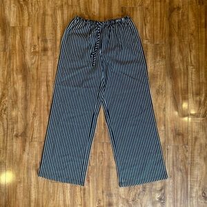 No Boundaries Women’s Black White Striped Wide Leg Pants Size Small